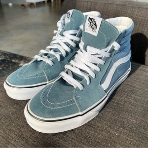 Men’s Sk8-Hi Vans Sneaker - Blue/Grey Suede and Canvas